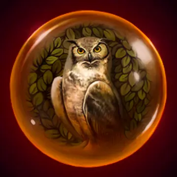 Hand-painted owl symbol from Wonderslot